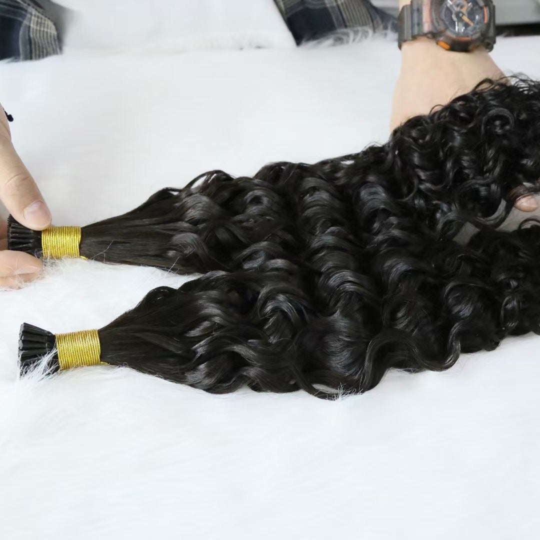 Deep Wave Human Hair Microlinks Braiding