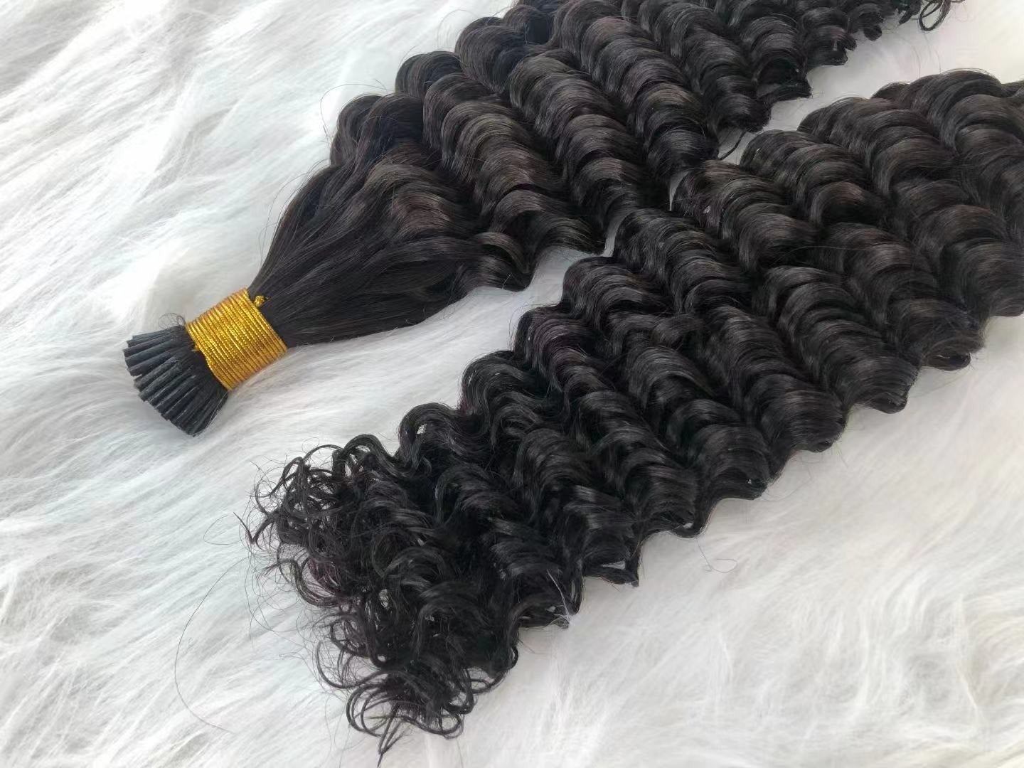 Deep Wave Human Hair Microlinks Braiding