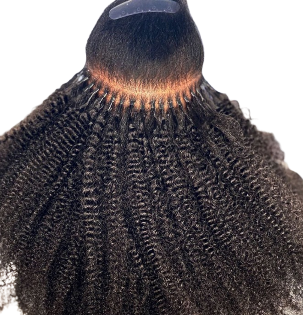 Afro Kinky Curly I-Tip Microlinks Human Hair for Braiding