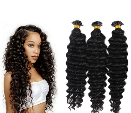 Deep Wave Human Hair Microlinks Braiding