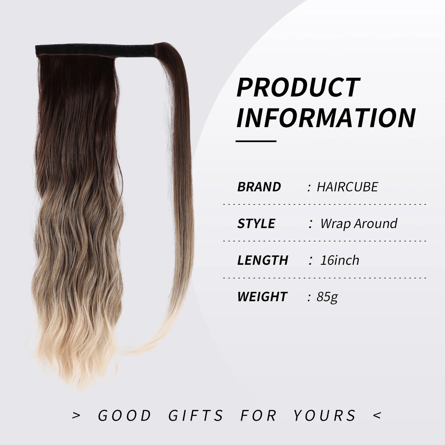 Long Natural Wave Ponytail Extension Hair Wig