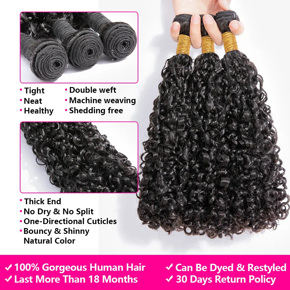 Brazilian 10A Pixie Curls Weave - 3B/3C Curly Bundles