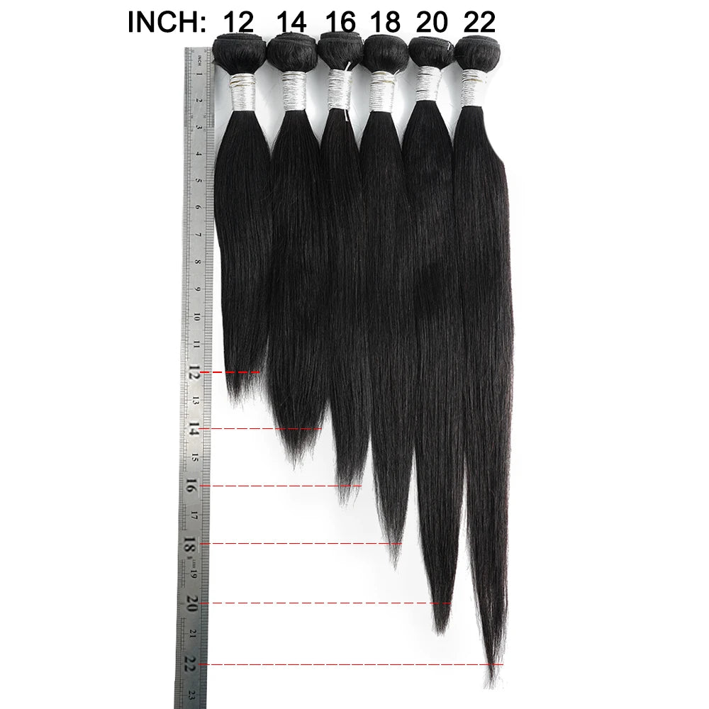 Natural Black Human Hair Bundles 1pc/ 3pcs/ 5pcs/ 7pcs Per Lot 12-22 Inch Remy Indian Hair Double Weft Bone Straight Extensions