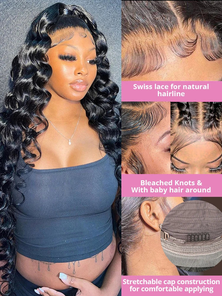 Loose Deep Wave/Glueless 13x4 Lace Front Human Hair Brazilian Wigs Pre –  MACBE WIGS