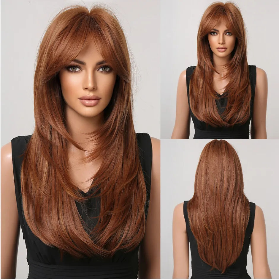 Long Layered Synthetic Wigs