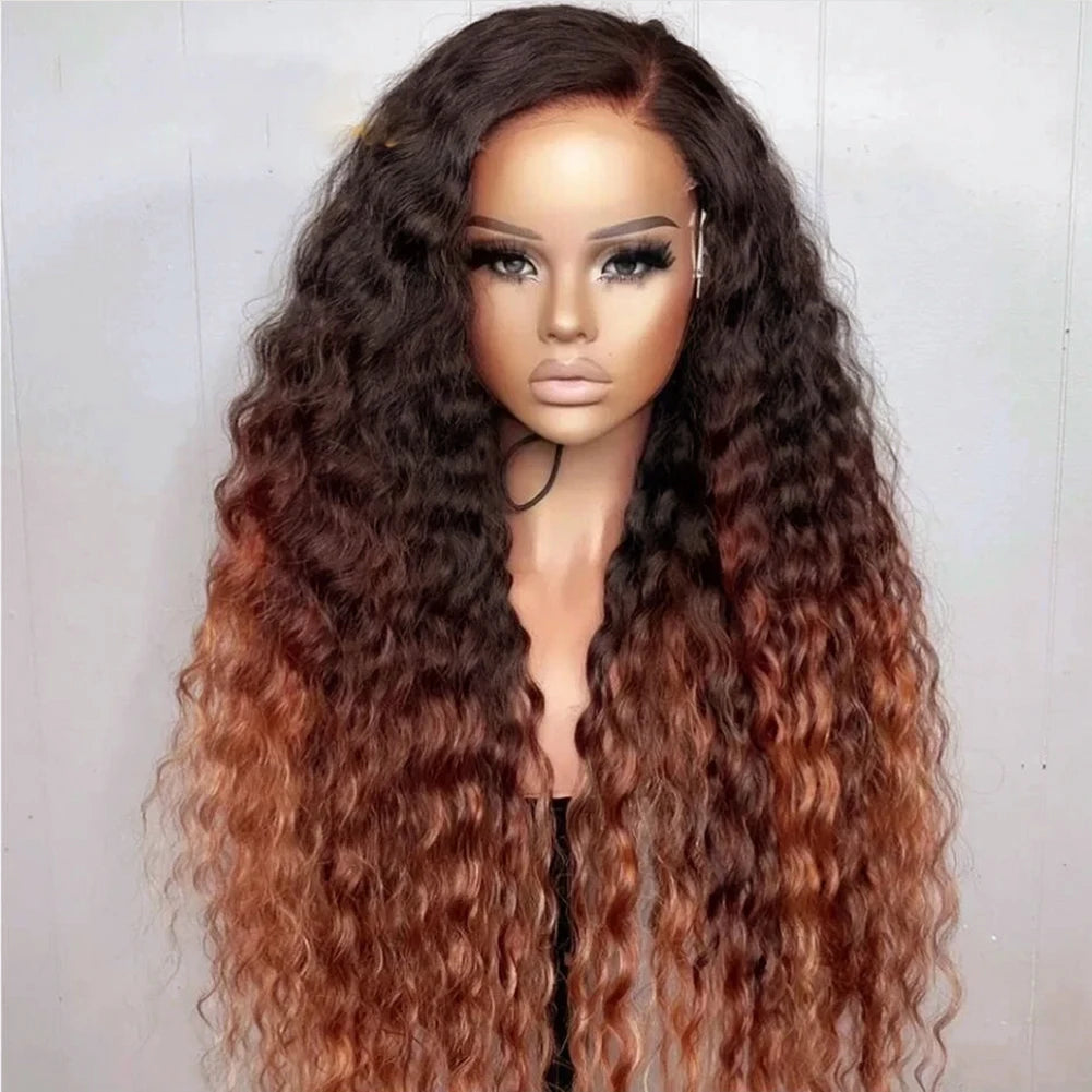 Kinky Curly/Glueless Lace Front Synthetic Wig