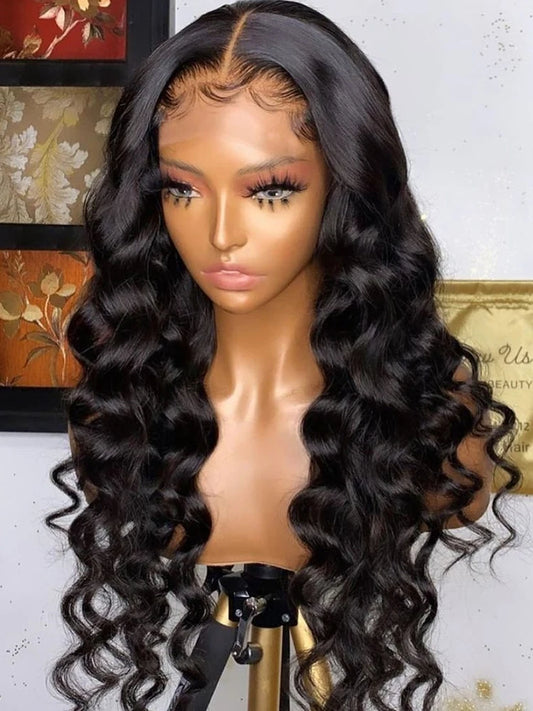 Loose Deep Wave/Glueless 13x4 Lace Front Human Hair Brazilian Wigs  Pre Plucked