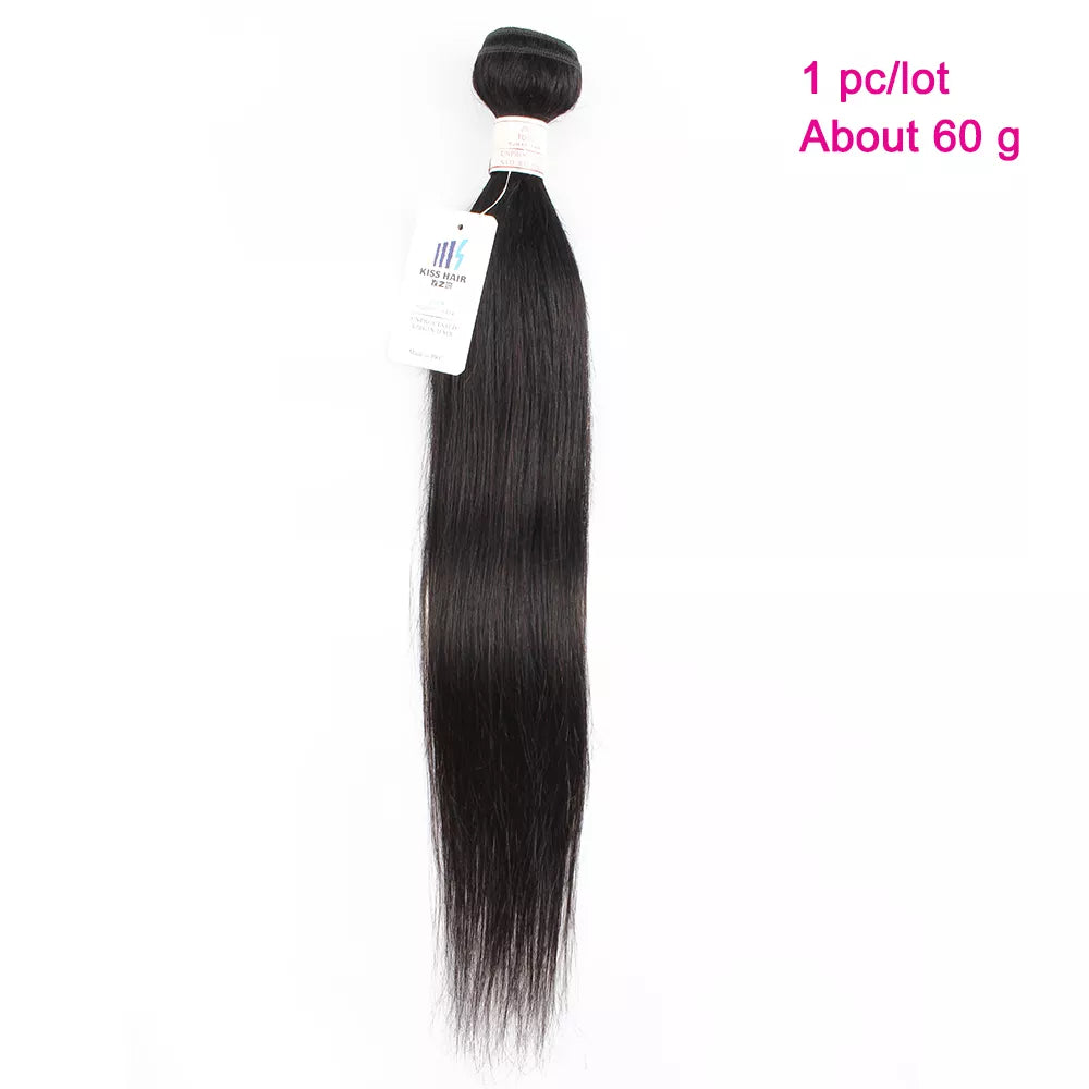 Natural Black Human Hair Bundles 1pc/ 3pcs/ 5pcs/ 7pcs Per Lot 12-22 Inch Remy Indian Hair Double Weft Bone Straight Extensions