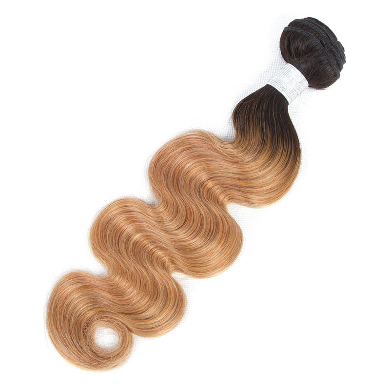 #27 Body Wave 10A Grade #1B/27 Hair BUNDLES with 4x4 CLOSURES & 13x4 F