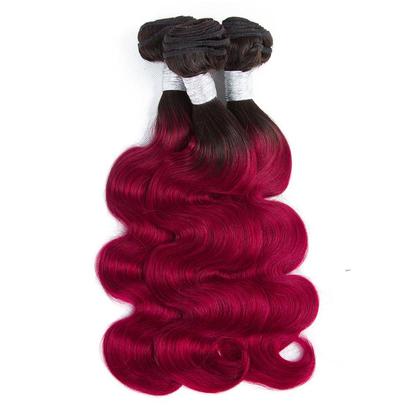 1B Burgundy Body Wave BUNDLES with CLOSURES & FRONTALS