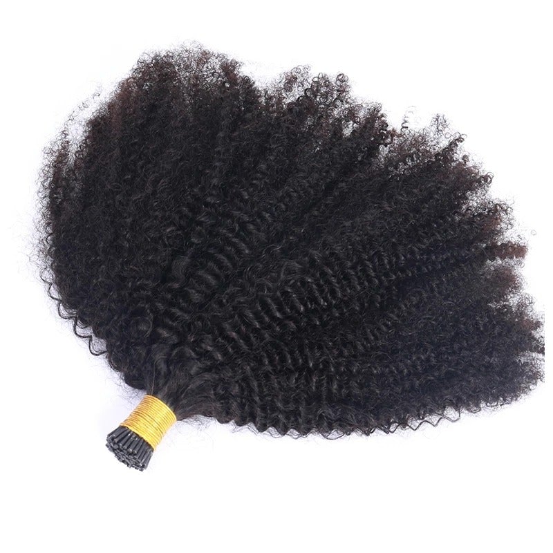 Afro Kinky Curly I-Tip Microlinks Human Hair for Braiding