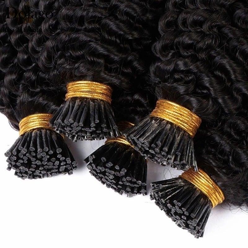 Afro Kinky Curly I-Tip Microlinks Human Hair for Braiding