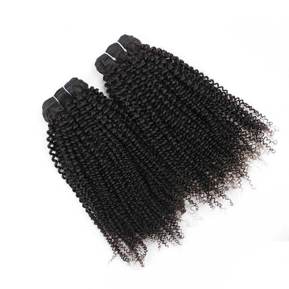 12A Grade Afro Kinky Curly BUNDLES with CLOSURES