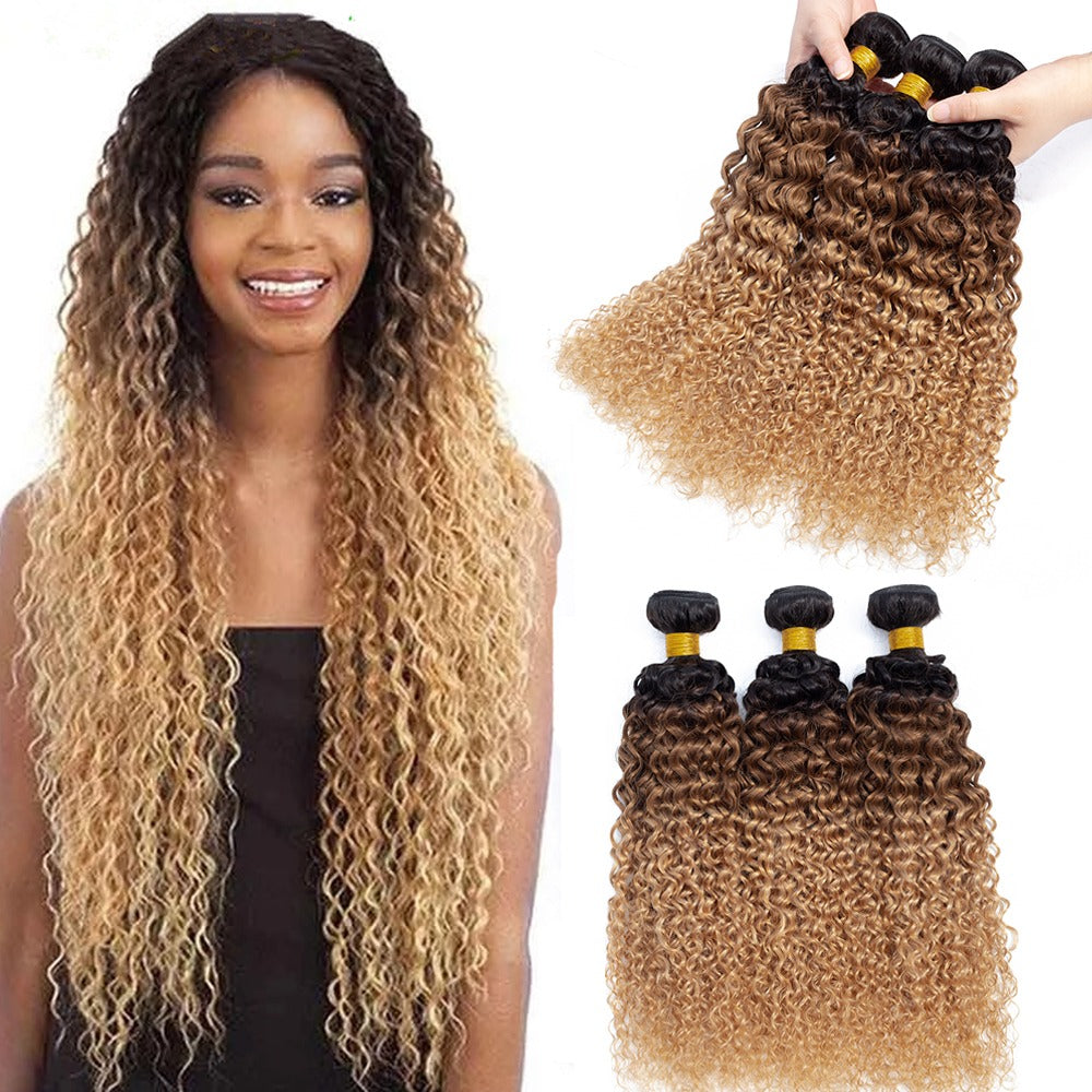 Kinky Curly Human Hair BUNDLES with 4x4 CLOSURES & 1