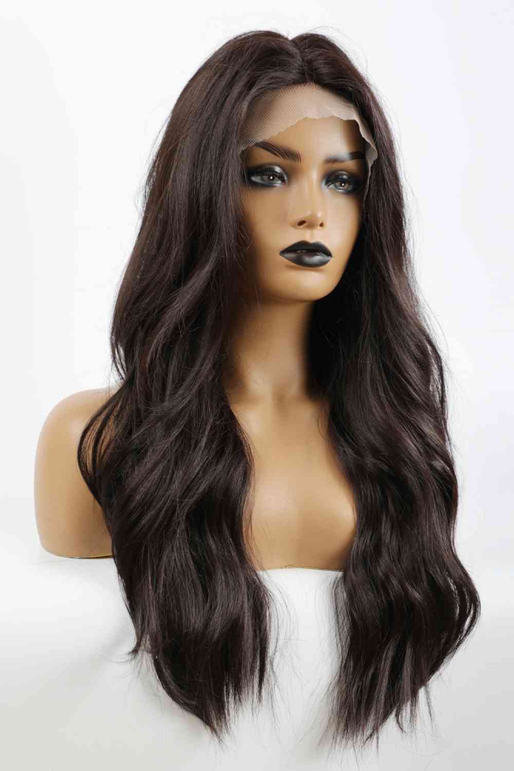 13*2" Lace Front Wigs Synthetic Long Wave in Brown