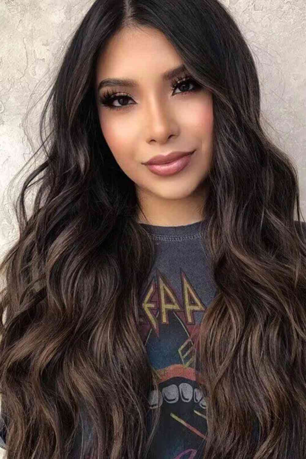 13*2" Lace Front Wigs Synthetic Long Wave in Brown