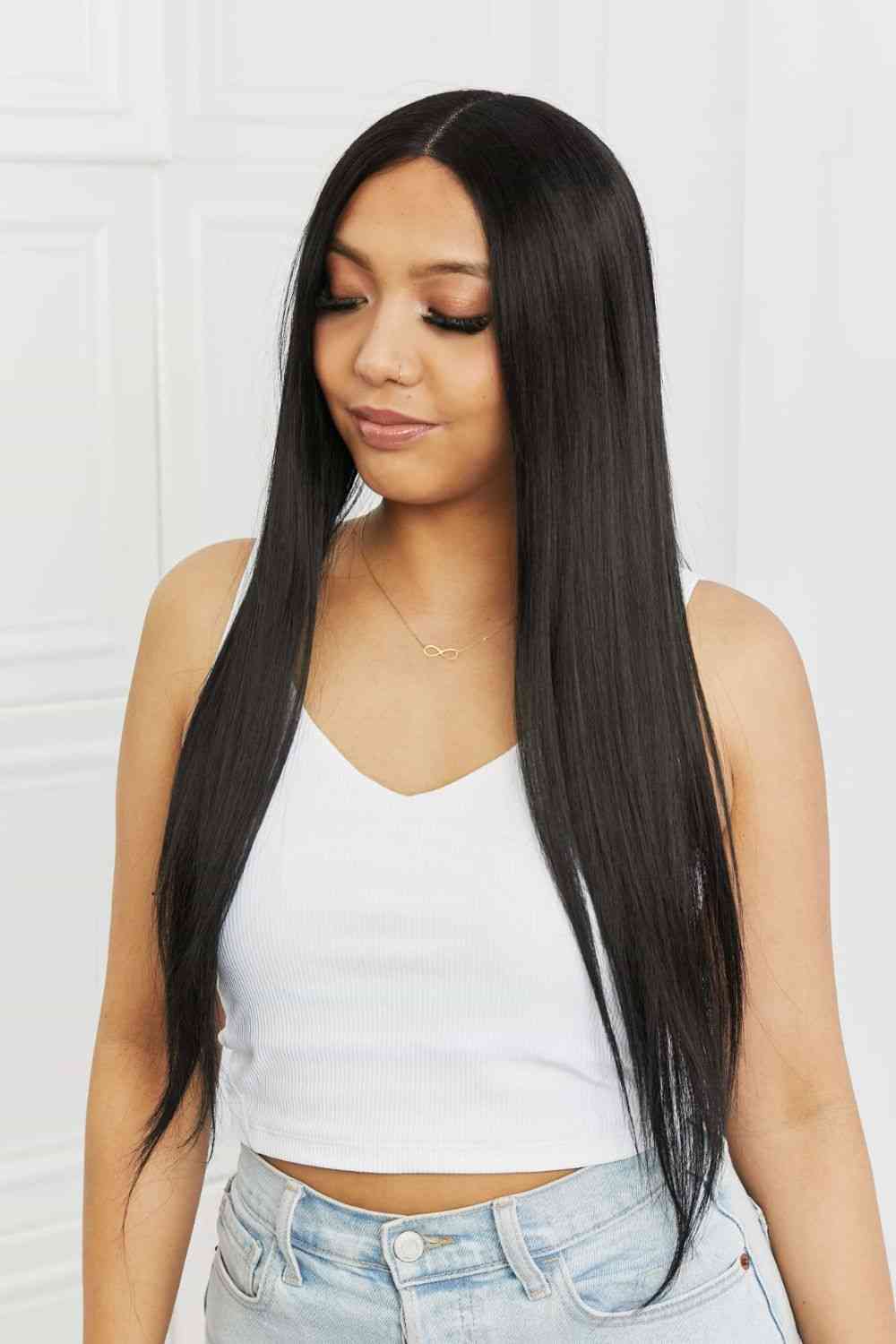 13*2" Long Lace Front Straight Synthetic Wigs