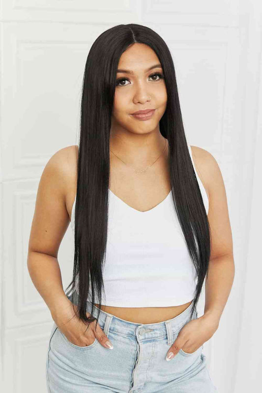 13*2" Long Lace Front Straight Synthetic Wigs