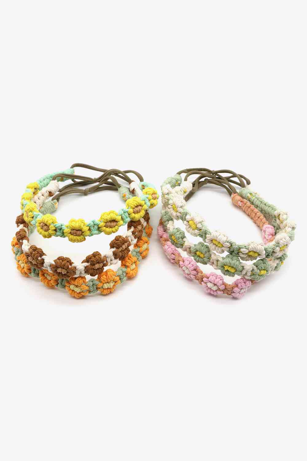 Assorted 2-Pack In My Circle Daisy Macrame Headband